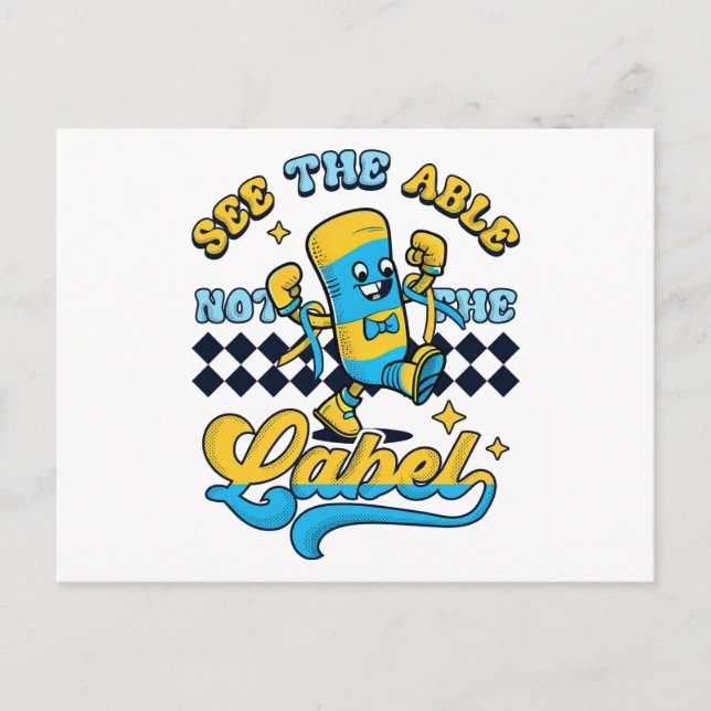 Carte Postale voir la sensibilisation au syndrome de ne pas être (Devant)