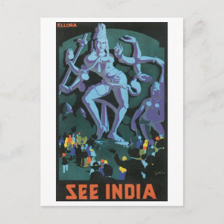 Carte Postale Voir l'affiche des Vintage voyage indiens