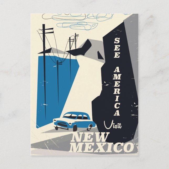 Carte Postale Voir l'affiche voyage America - Nouveau-Mexique Vi (Devant)