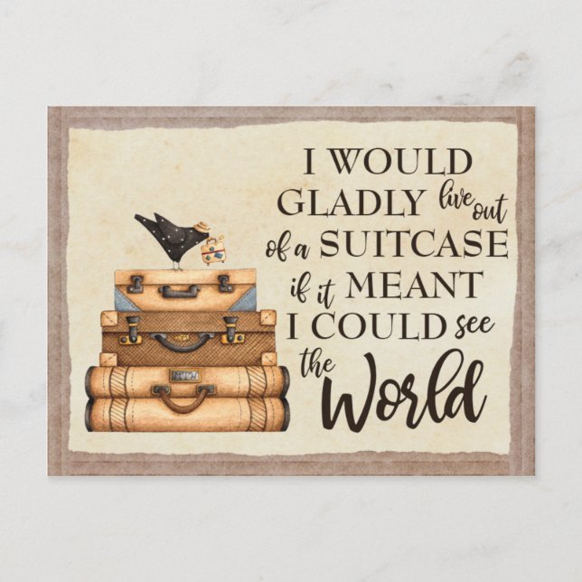 Carte Postale Voir le monde (Devant)