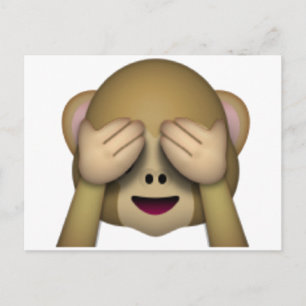 Carte Postale Voir No Evil Monkey - Emoji