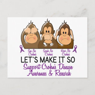 Carte Postale Voir Parler Entendre Pas Crohns Maladie 2