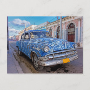 Carte Postale Voiture américaine robuste à Cienfuegos, Cuba cart