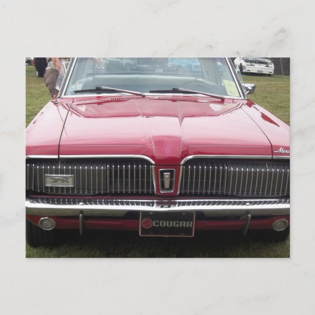 Carte Postale Voiture ancienne classique rouge de vieux puma de (Devant)