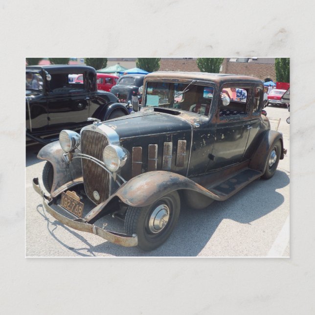 Carte Postale Voiture antique rouillée (Devant)