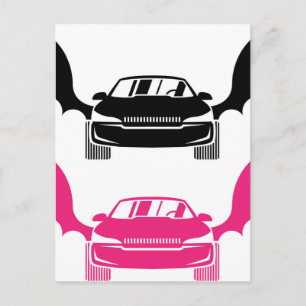 Carte Postale Voiture avec ailes