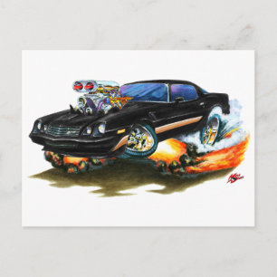 Carte Postale Voiture Camaro Z28 Black-Gold 1979-81