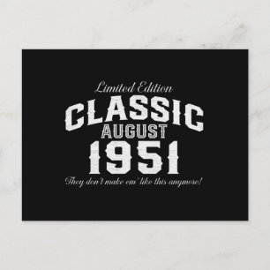 Carte Postale Voiture Classique Ancienne 1951 70e Anniversaire