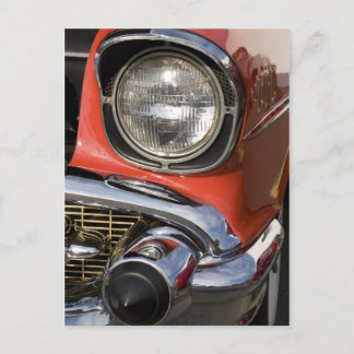 Carte Postale Voiture classique Chrome Pièces et projecteur