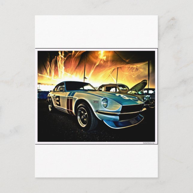 Carte Postale Voiture Datsun Z Race (Devant)