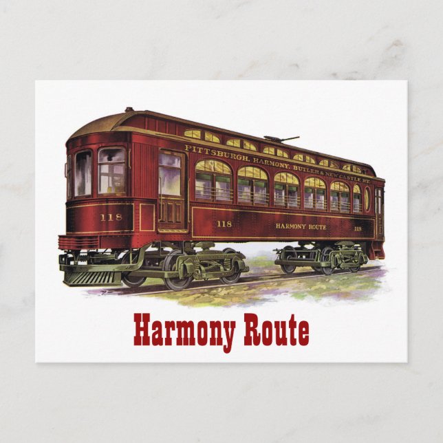 Carte Postale Voiture de chemin de fer Harmony (Devant)
