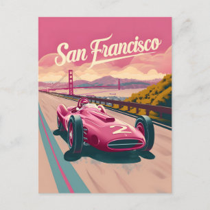 Carte Postale Voiture de course vintage de San Francisco