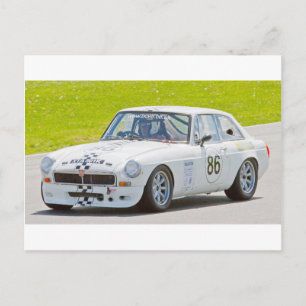 Carte Postale Voiture de course White MG