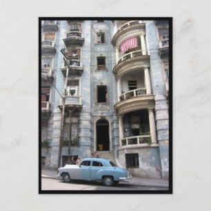 Carte Postale voiture de façade havana