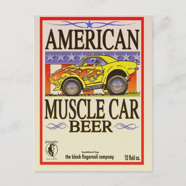 Carte Postale voiture de muscle américain (Devant)