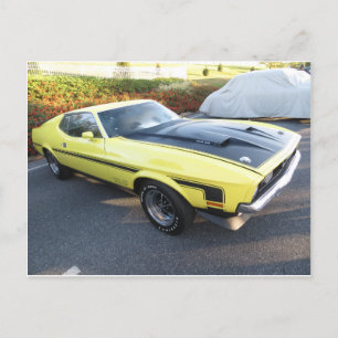 Carte Postale Voiture de sport jaune