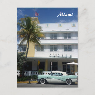Carte Postale voiture d'hôtel miami