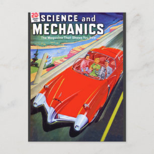 Carte Postale Voiture du futur 1950