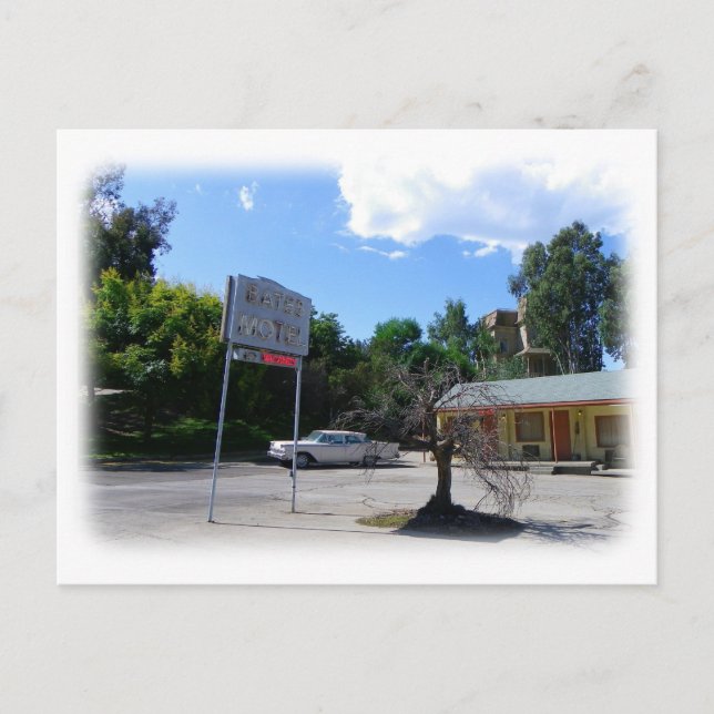 Carte postale Voiture et Motel cool ! (Devant)