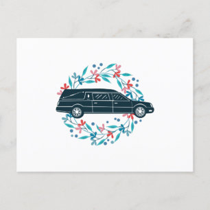 Carte Postale Voiture Floral Hearse
