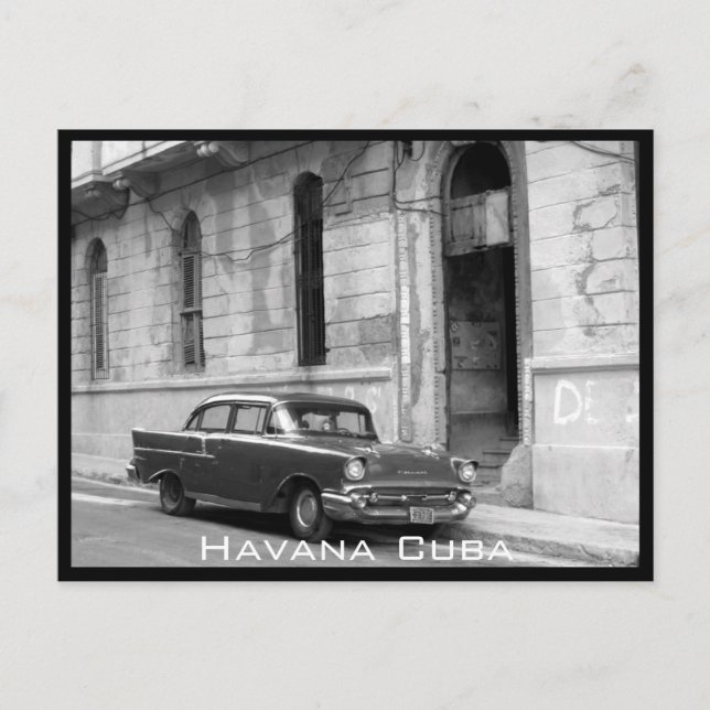 Carte Postale voiture havana rétro (Devant)