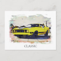 *~* Voiture Jaune Antique Vintage Classique Banane