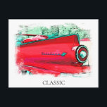 Carte Postale *~* Voiture longue classique vintage antique artis<br><div class="desc">CARTE POSTALE - VOITURES CLASSIQUES RÉTRO - PEINTURES NUMÉRIQUES REHAUSSÉES DE STYLE GRUNGE - PERSONNALISEZ LE TEXTE SI VOULU. - VOITURE ANCIENNE VINTAGE CLASSIQUE RÉTRO.</div>