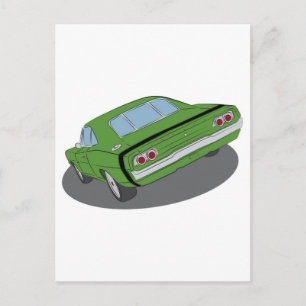 Carte Postale Voiture musculaire américaine verte