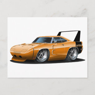 Carte Postale Voiture orange Dodge Daytona