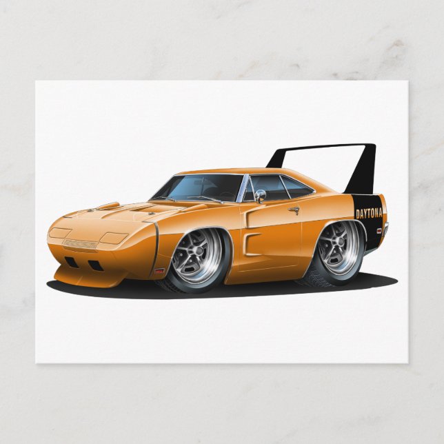Carte Postale Voiture orange Dodge Daytona (Devant)
