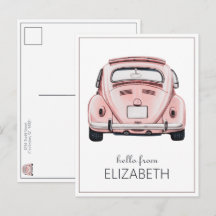 Voiture personnelle classique vintage rose Buggy