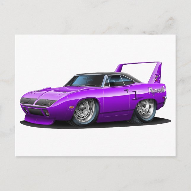 Carte Postale Voiture Plymouth Superbird Purple 1970 (Devant)