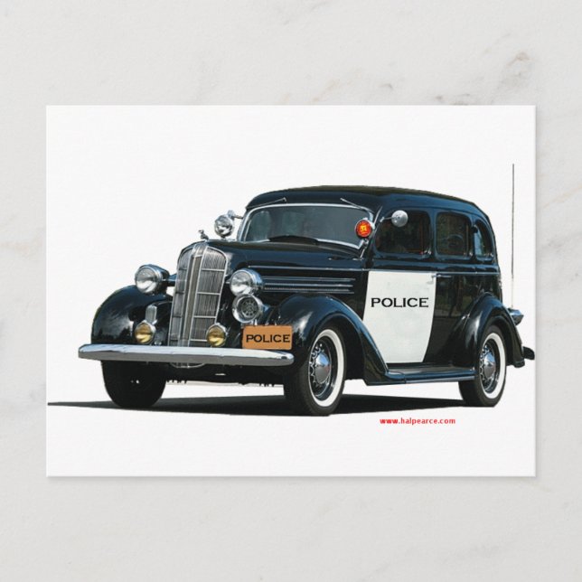 Carte Postale Voiture_Police_Ancienne_Classique (Devant)