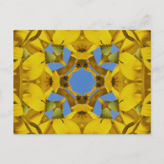 Carte Postale Voiture postale à fleurs d'art Kaleidoscope