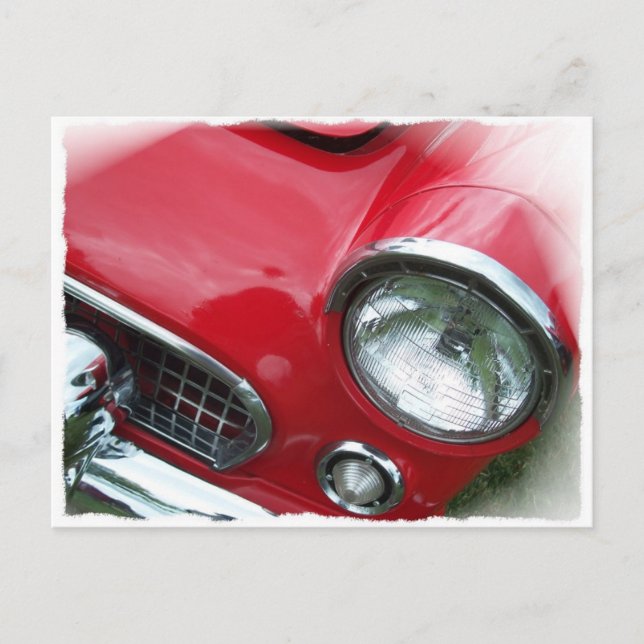 Carte Postale Voiture rouge (Devant)