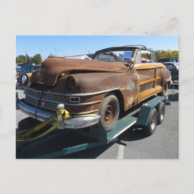 Carte Postale Voiture rouillée (Devant)