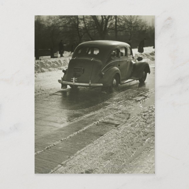 Carte Postale Voiture sur route (Devant)