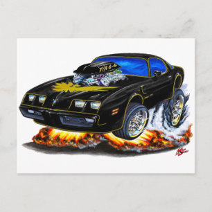 Carte Postale Voiture Trans Am Black-Gold 1979-81