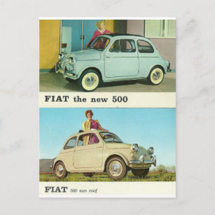 Carte postale Voiture Vintage   Fiat 500   Italie