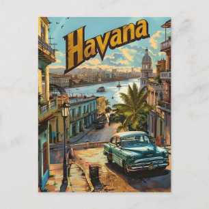 Carte Postale Voiture Vintage Havana
