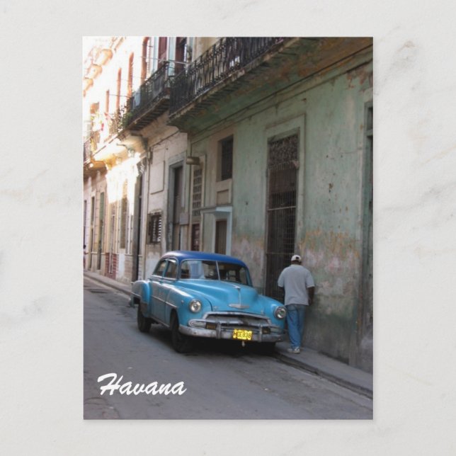 Carte Postale voiture vintage havana (Devant)