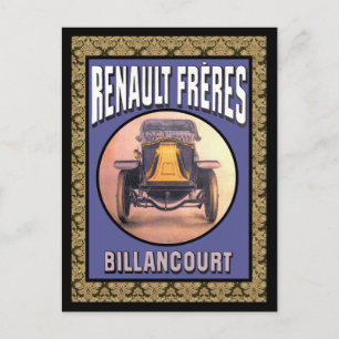 Carte Postale Voiture Vintage Renault Brothers