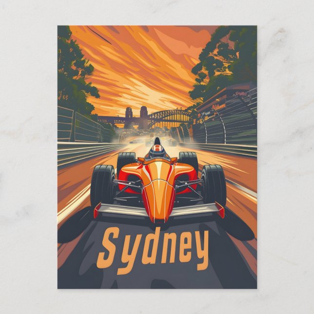 Carte Postale Voiture Vintage Sydney (Devant)