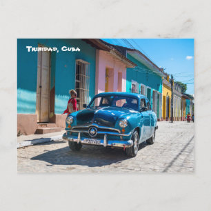 Carte Postale Voiture Vintage, Trinidad, Cuba