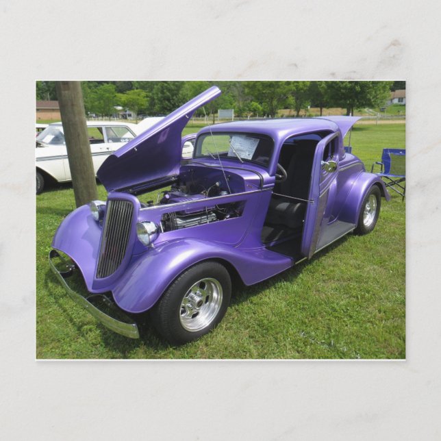 Carte Postale Voiture violette (Devant)