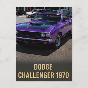 Carte Postale Voitures de muscle américaines vintage Dodge Chall