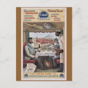 Carte Postale Voitures de train vintage Pullman