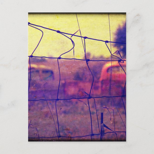 Carte Postale Voitures et camionnettes qui s'écartent (Devant)