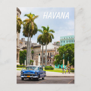 Carte Postale Voitures rétro dans la rue de La Havane