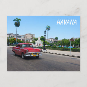 Carte Postale Voitures rétro dans la rue de La Havane